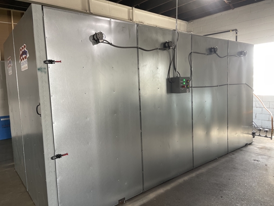 8' x 8' x15' Gas Industrial Powder Coat Curing Oven