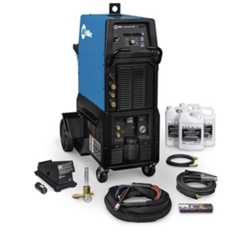 Miller Syncrowave 300 TIG Welder, 208V -  480V, 400A Max Output With Coolmate 3S Coolant System, Wireless Foot Control and Running Gear